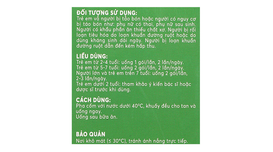 Cốm Bio-acimin Fiber bổ sung lợi khuẩn và chất xơ