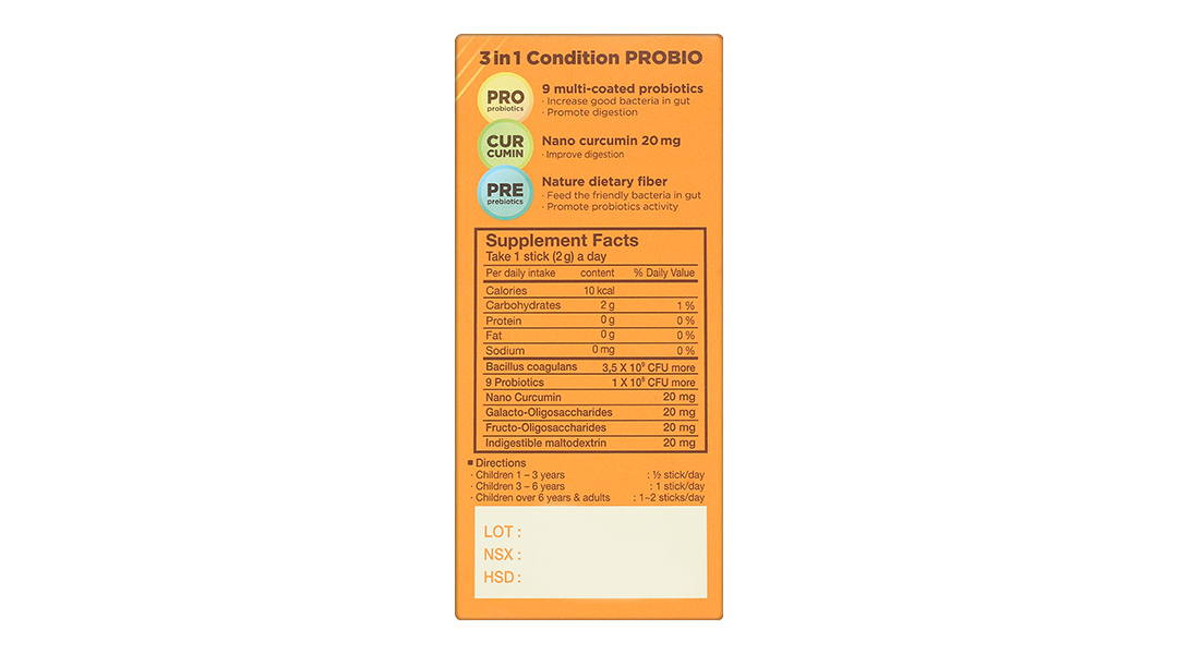 Thực Phẩm Bảo Vệ Sức Khỏe Condition Probio hộp 30 gói (Gói)