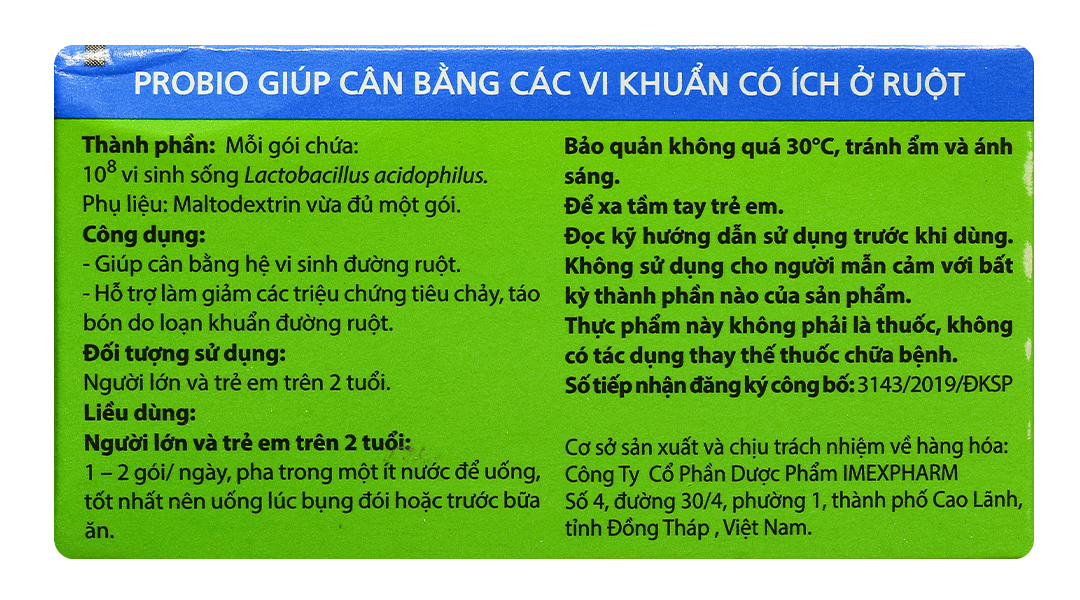 Cốm Lợi Khuấn Trẻ Em Probio