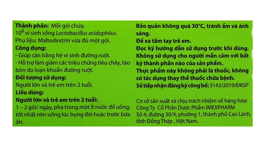 Cốm Lợi Khuấn Trẻ Em Probio