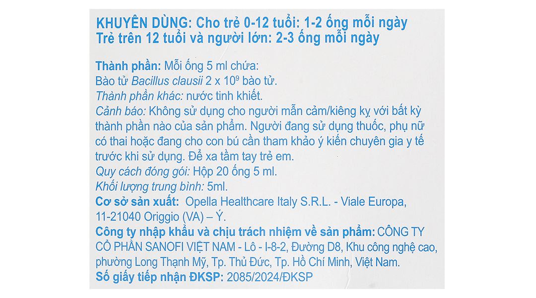 Thực phẩm bảo vệ sức khoẻ Enterogermina 2b