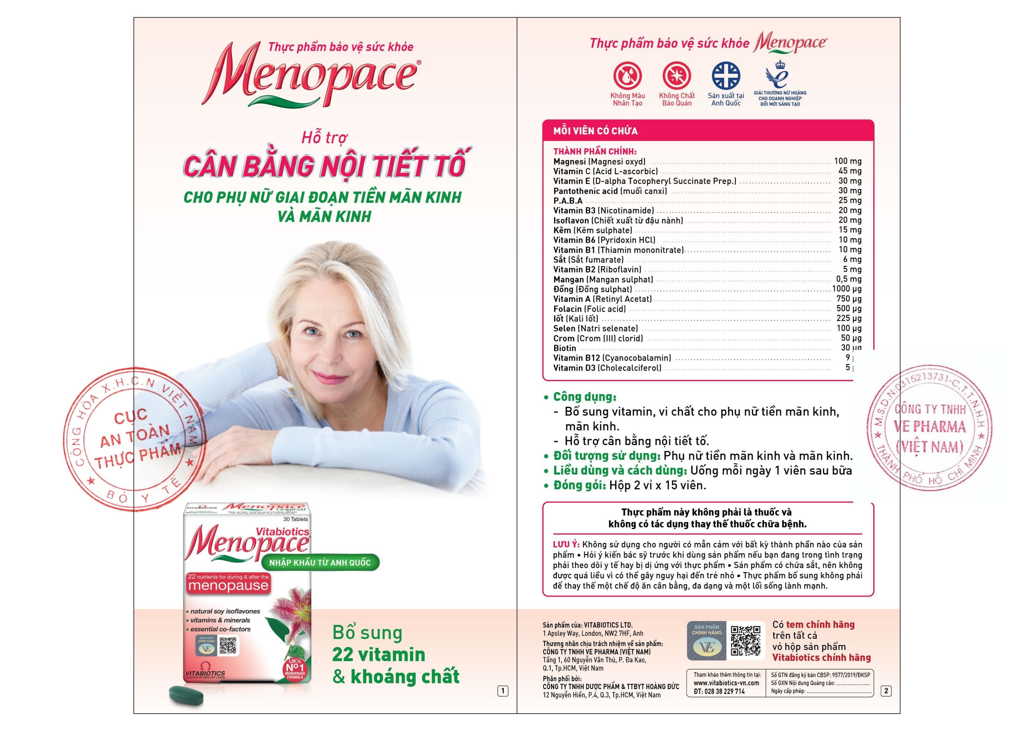 Vitabiotics Menopace