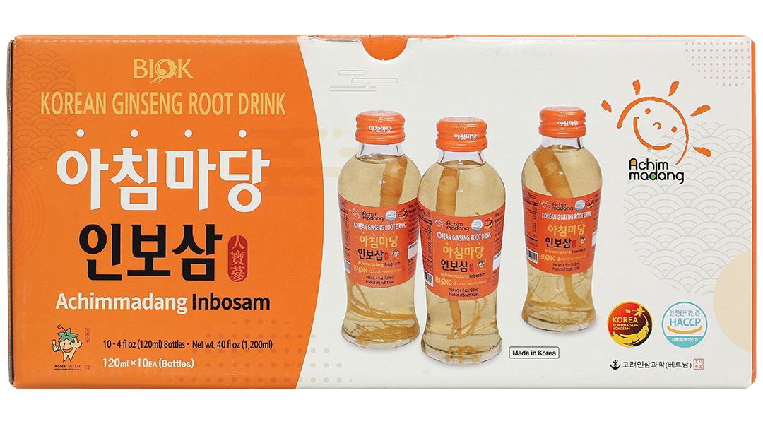 Nước sâm củ Hàn Quốc Achimmadang BIOK Korea Ginseng Root Drink