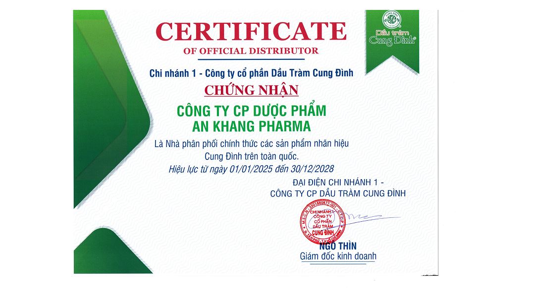 Dầu tràm Cung Đình Gold hỗ trợ điều trị cảm mạo, phong hàn