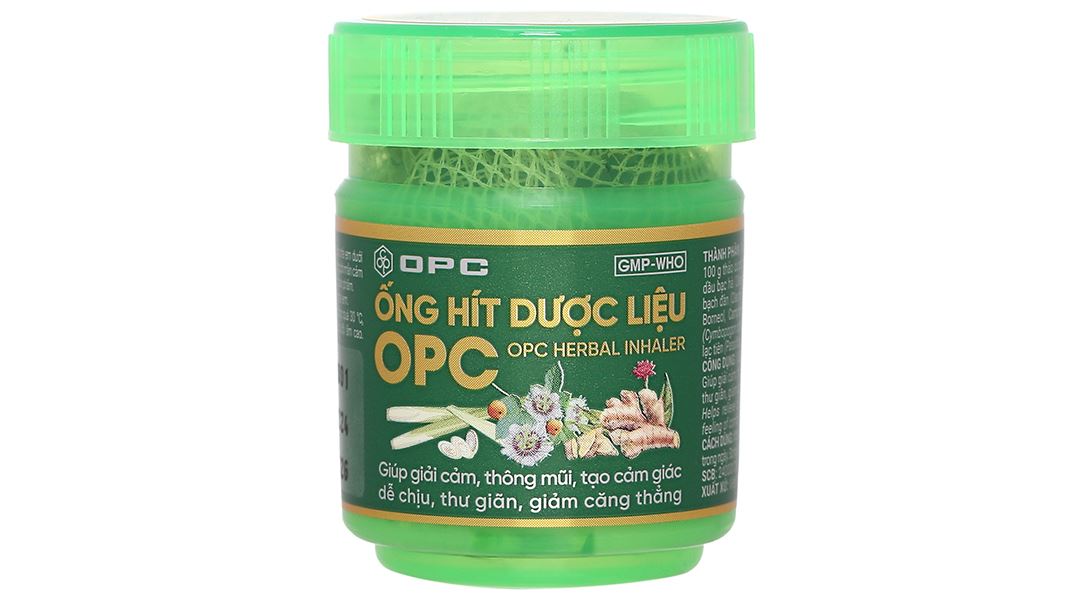 Ống hít dược liệu OPC giúp thông mũi, giải cảm