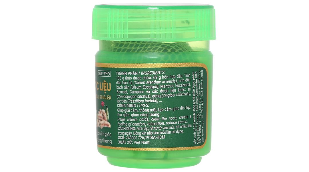 Ống hít dược liệu OPC giúp thông mũi, giải cảm