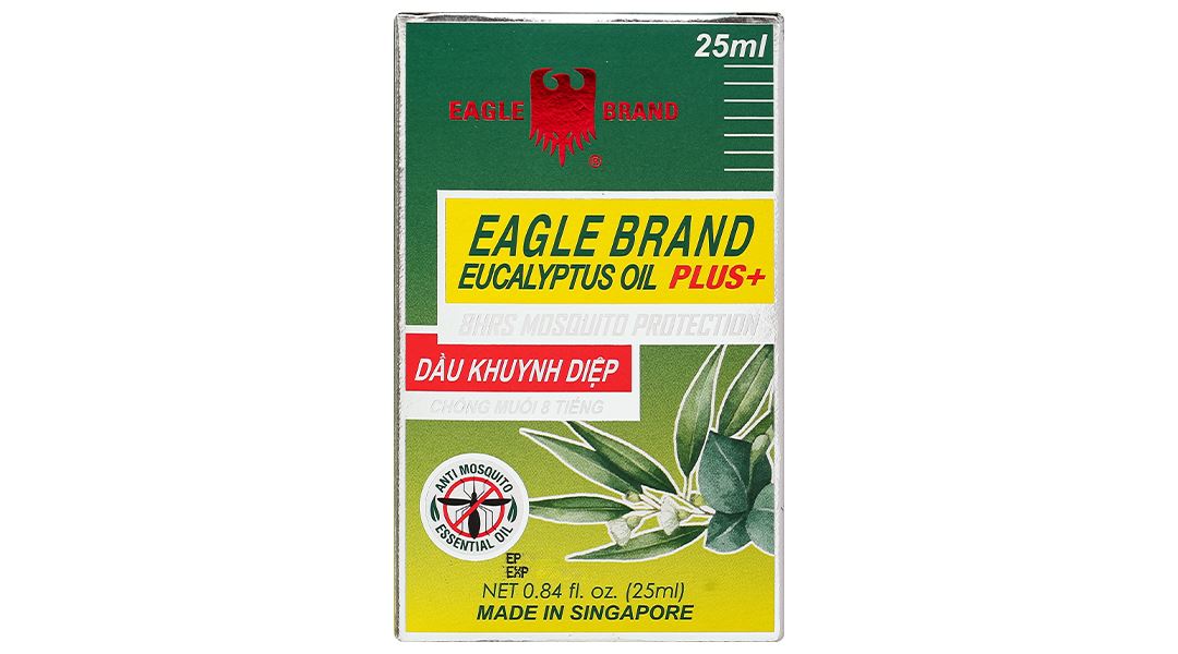 Dầu Khuynh Diệp Eagle Brand Eucalyptus Oil Plus+ hỗ trợ điều trị cảm cúm, giữ ấm cho trẻ em