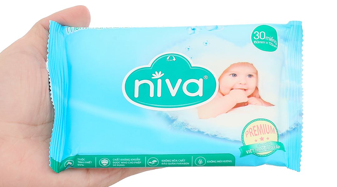 Khăn ướt kháng khuẩn Niva cho da nhạy cảm gói 30 miếng - 8