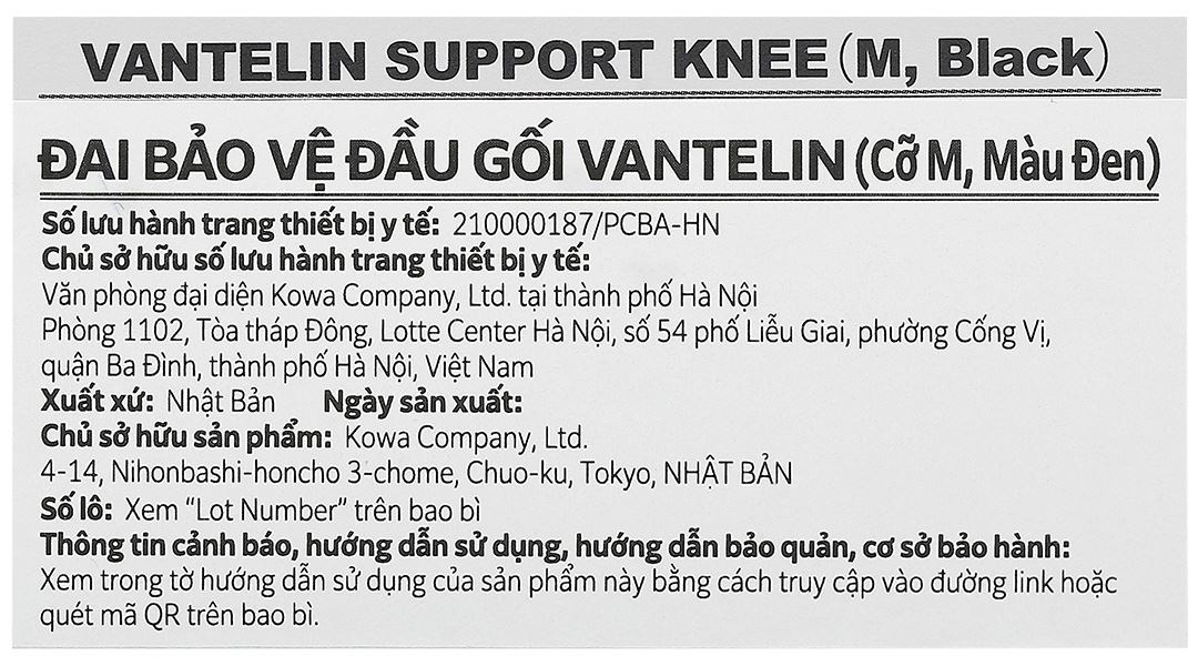 Đai bảo vệ đầu gối Vantelin Knee Support size M - 10