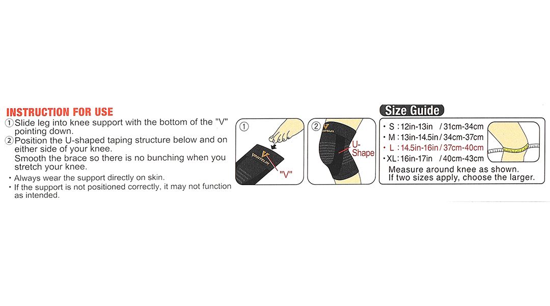 Đai bảo vệ đầu gối Vantelin Knee Support size L