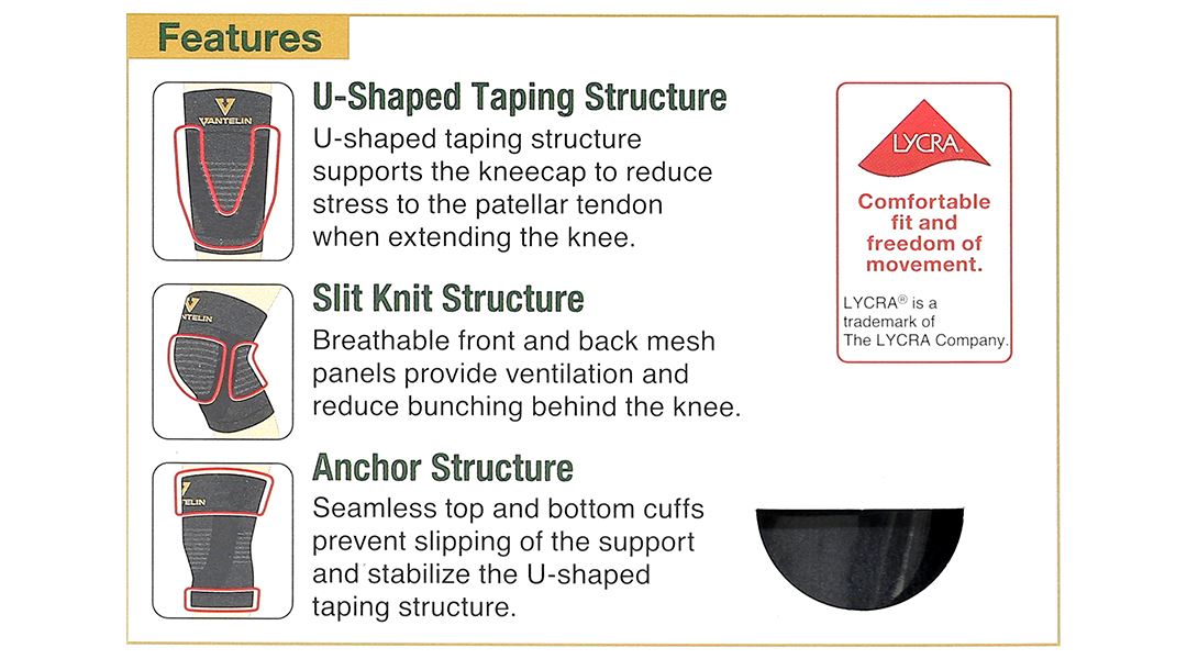 Đai bảo vệ đầu gối Vantelin Knee Support size L