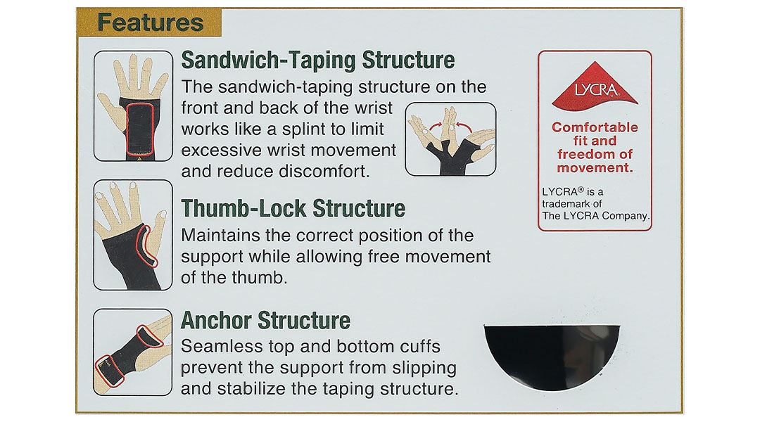 Đai bảo vệ cổ tay Vantelin Wrist Support size L - 34