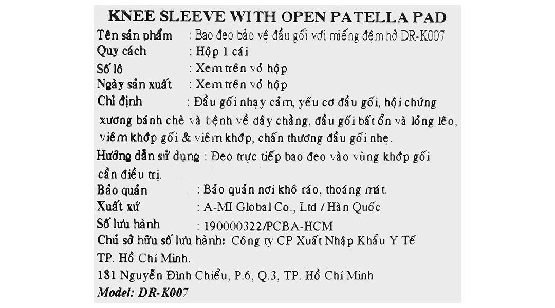 Bao đeo đầu gối Dr. Med DR-K007 size S - 23