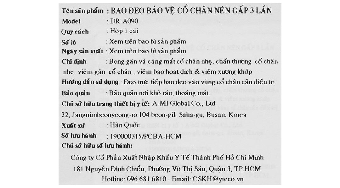 Bao đeo mắt cá chân Dr. Med DR-A090 size S - 9