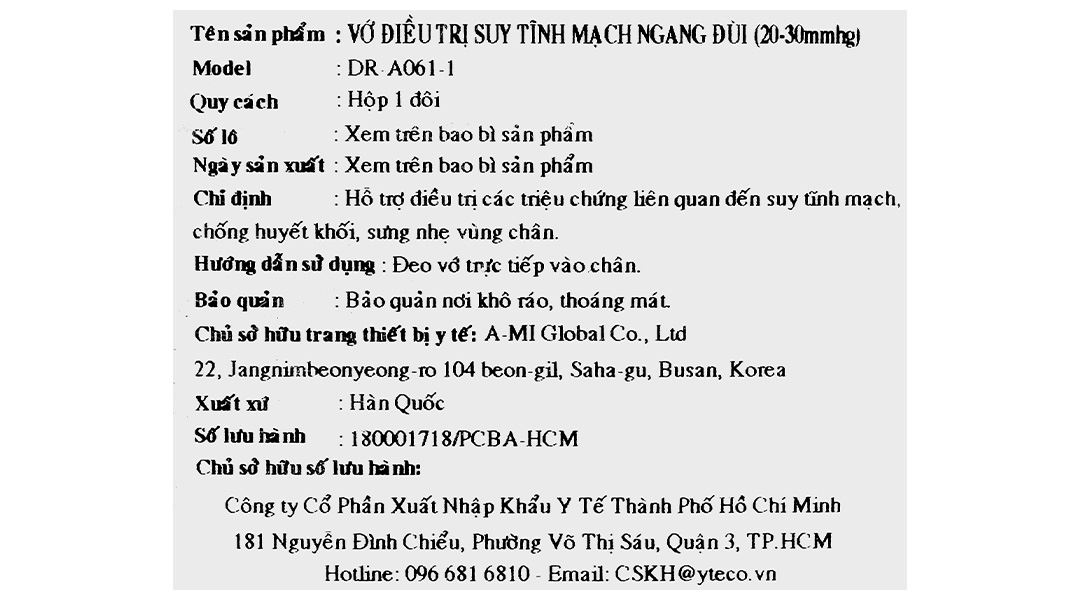 Vớ đùi y khoa Dr. Med DR-A061-1 size S - 25