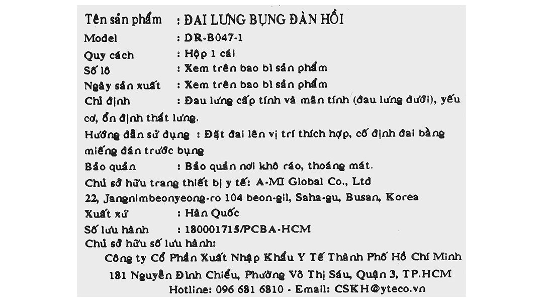 Đai lưng bụng Dr. Med DR-B047-1 size S - 39