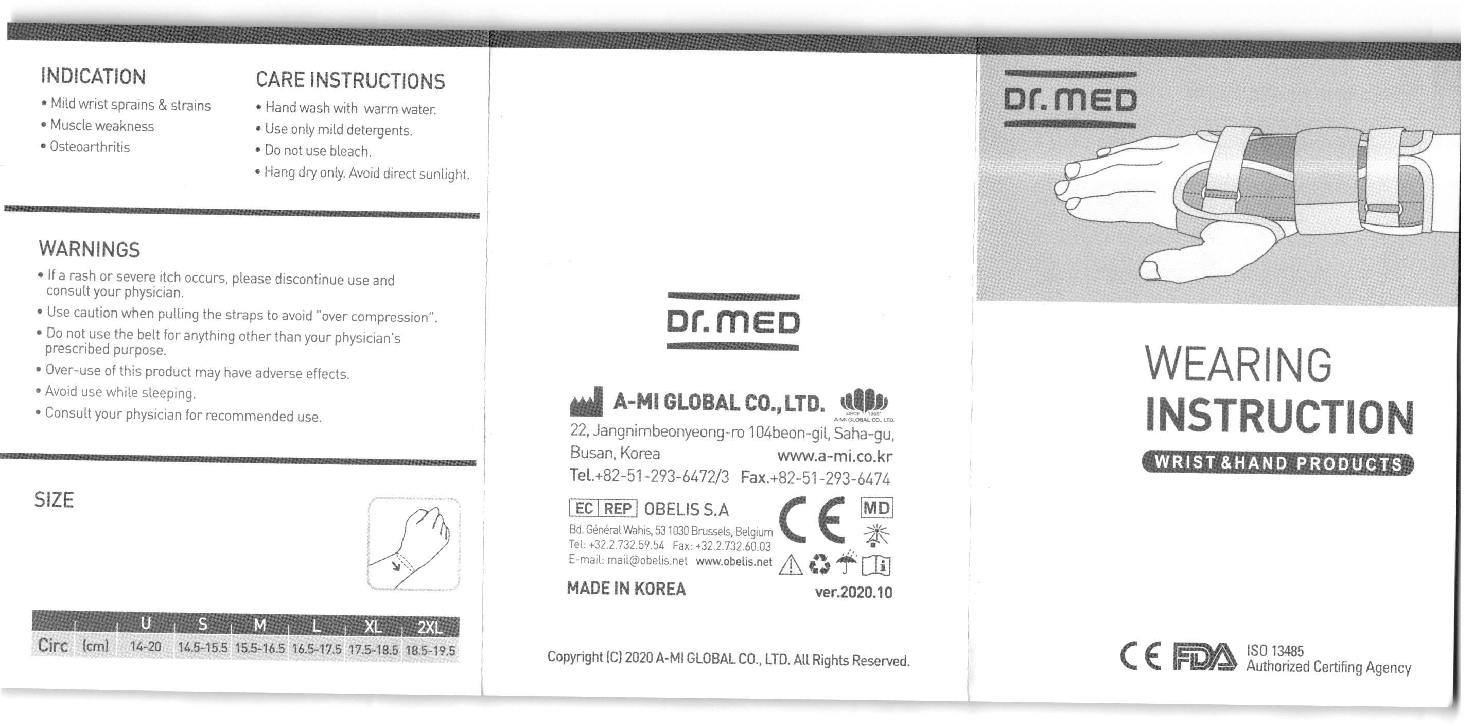 Bao đeo cổ tay Dr. Med DR-W001 size U - 12