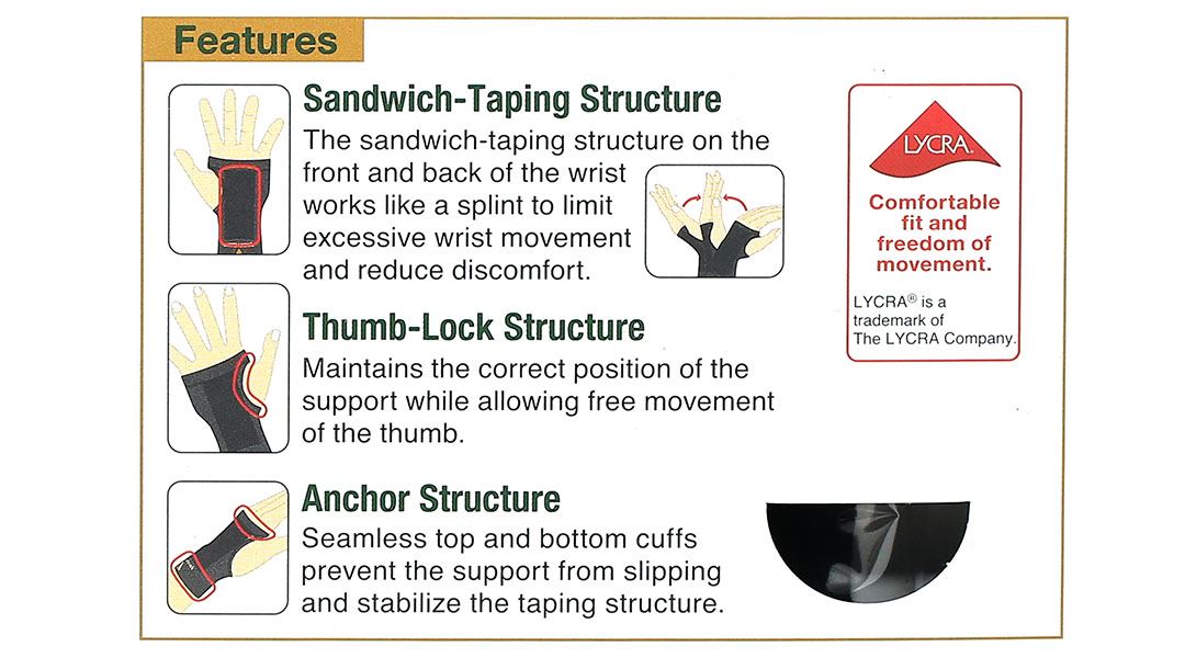 Đai bảo vệ cổ tay Vantelin Wrist Support size S