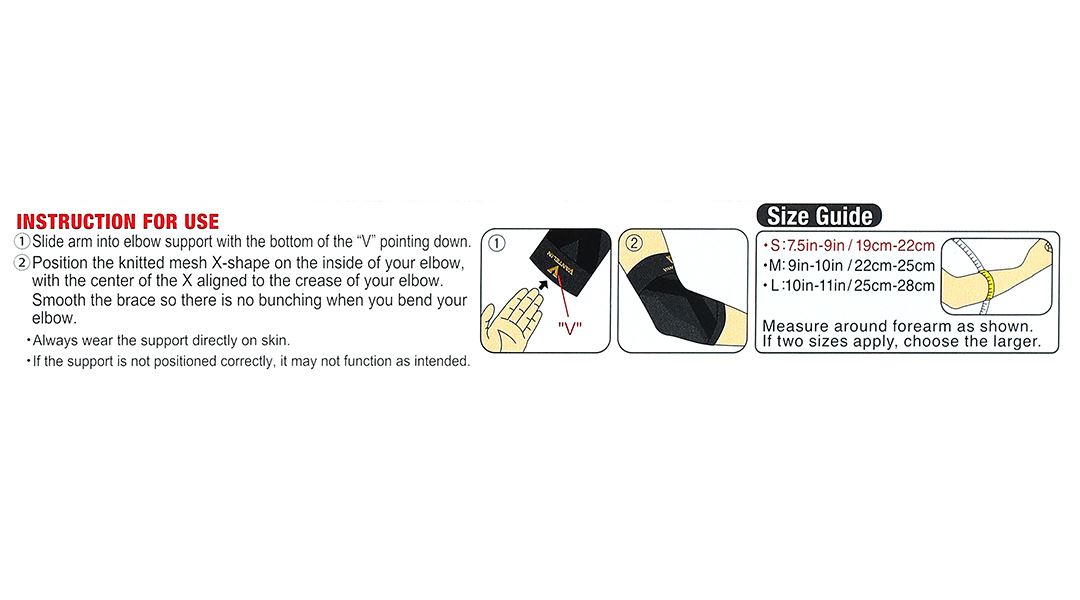 Đai bảo vệ khuỷu tay Vantelin Elbow Support size S