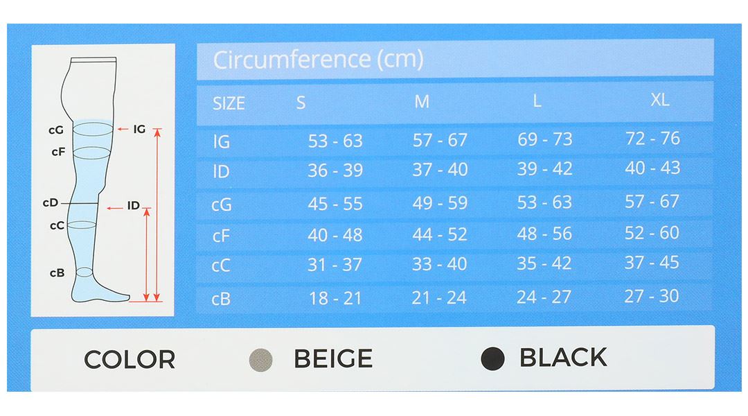 Vớ đùi y khoa Biohealth Compression I AG size L - 63