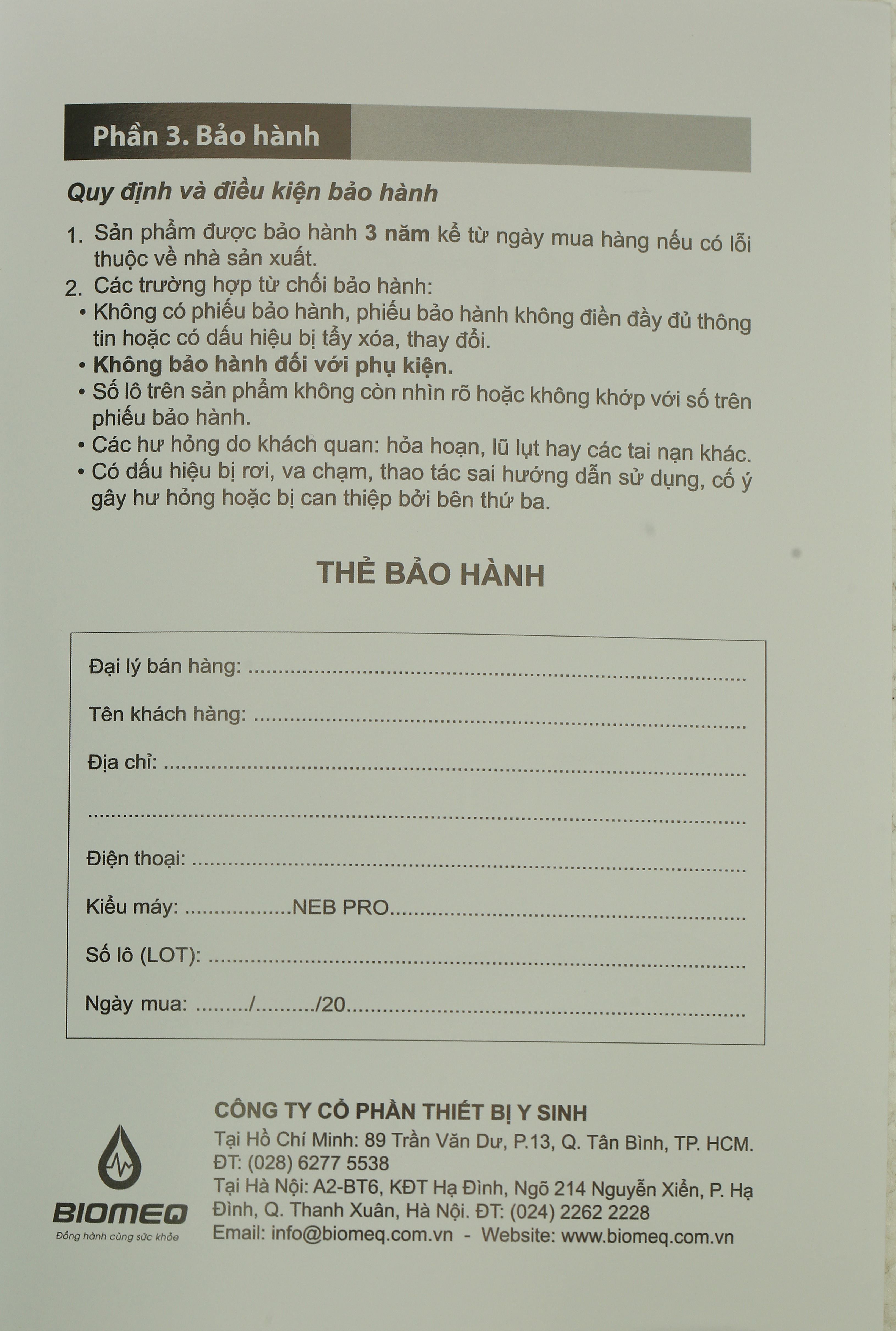 Máy xông khí dung mũi họng Biohealth Neb Pro - 34
