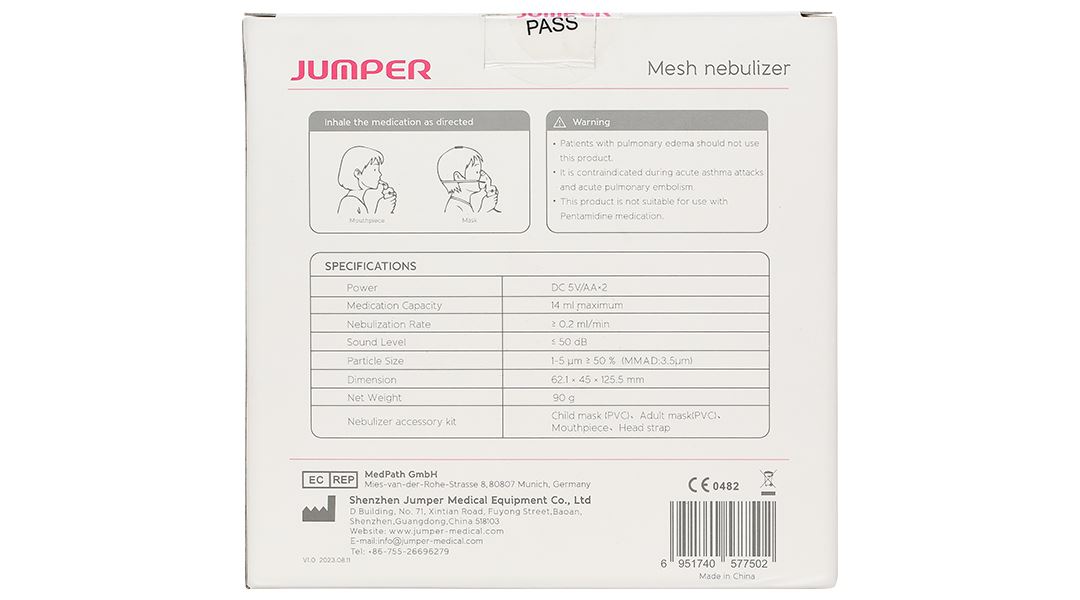 Máy xông khí dung cầm tay Jumper JPD-MTA10 - 10