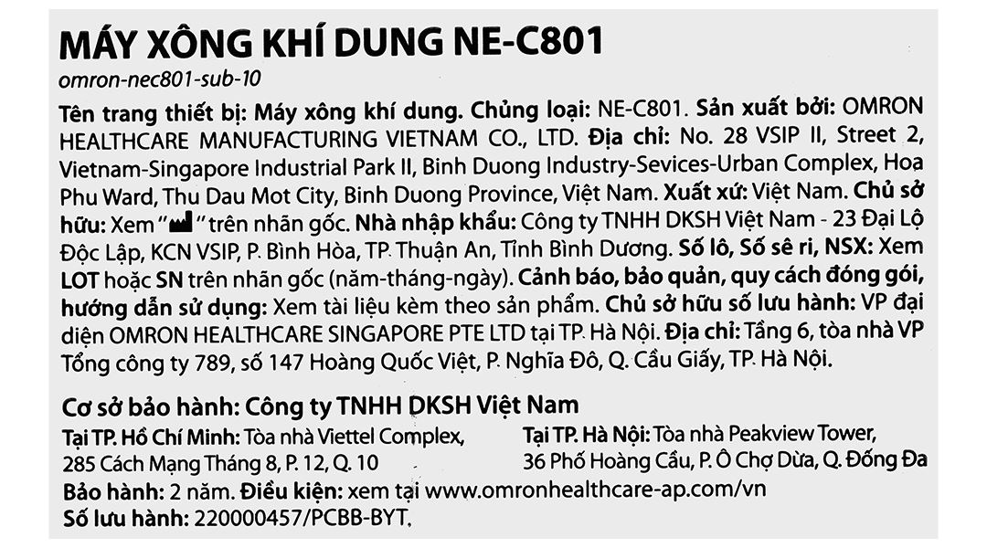 Máy xông khí dung Omron NE-C801 - 16