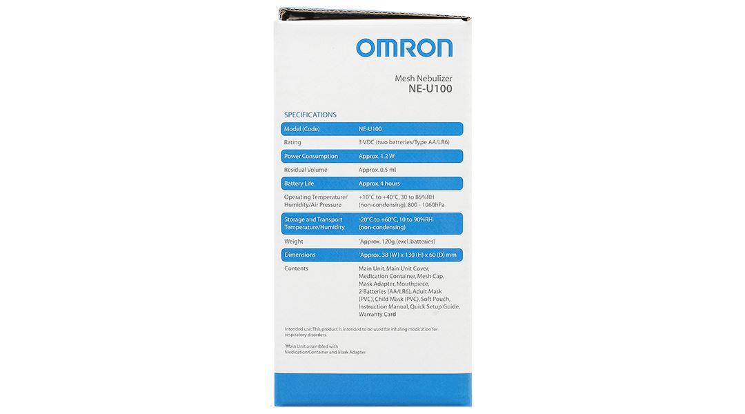 Máy xông khí dung cầm tay Omron NE-U100 - 14