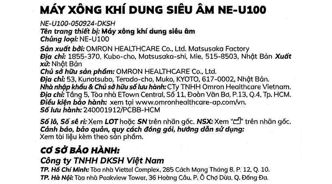 Máy xông khí dung cầm tay Omron NE-U100 - 17