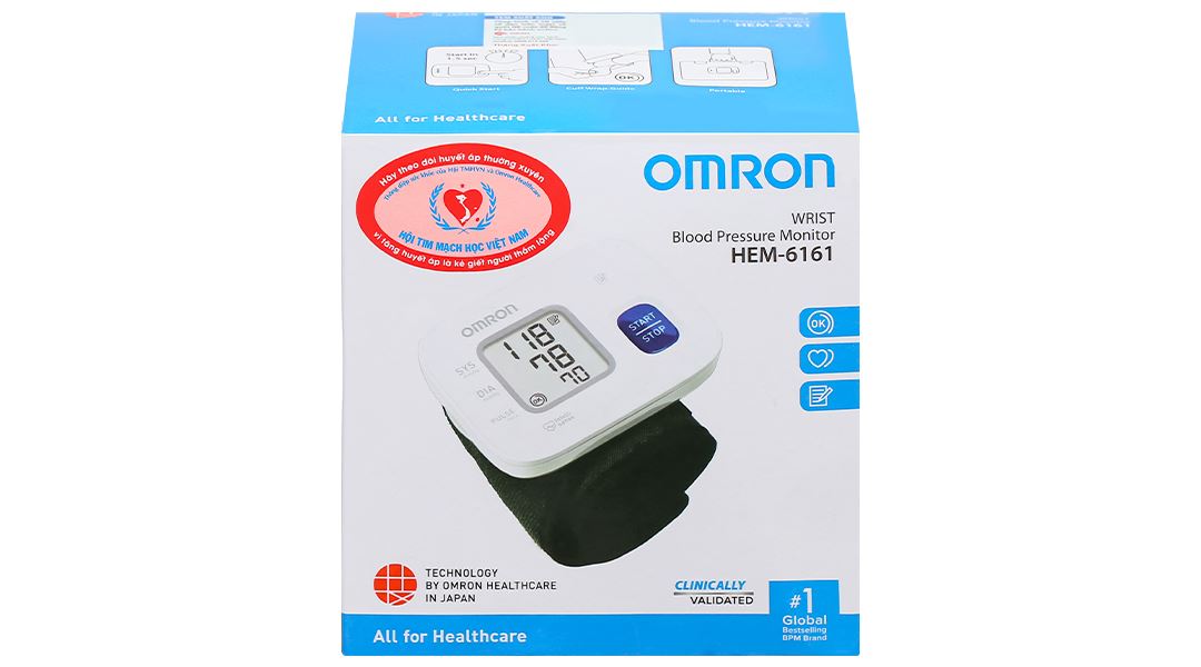 Máy đo huyết áp cổ tay Omron Hem-6161
