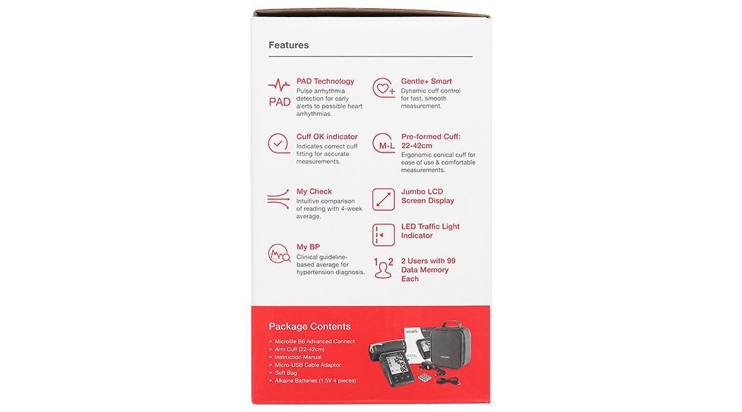 Máy đo huyết áp bắp tay Microlife B6 Advanced Connect