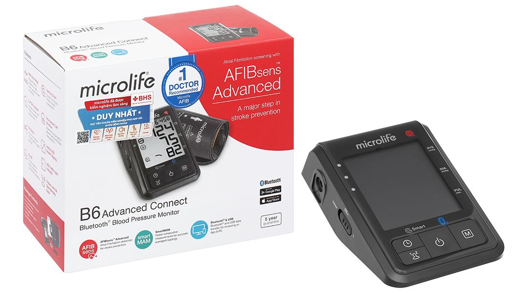 Máy đo huyết áp bắp tay Microlife B6 Advanced Connect