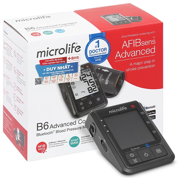 Máy đo huyết áp bắp tay Microlife B6 Advanced Connect