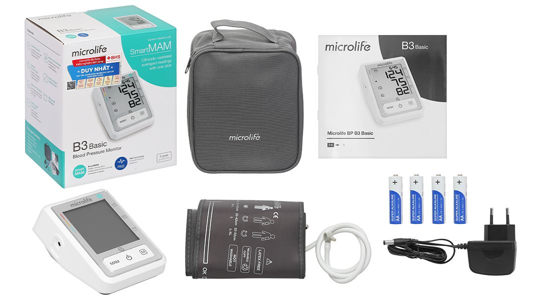 Máy đo huyết áp bắp tay Microlife B3 Basic