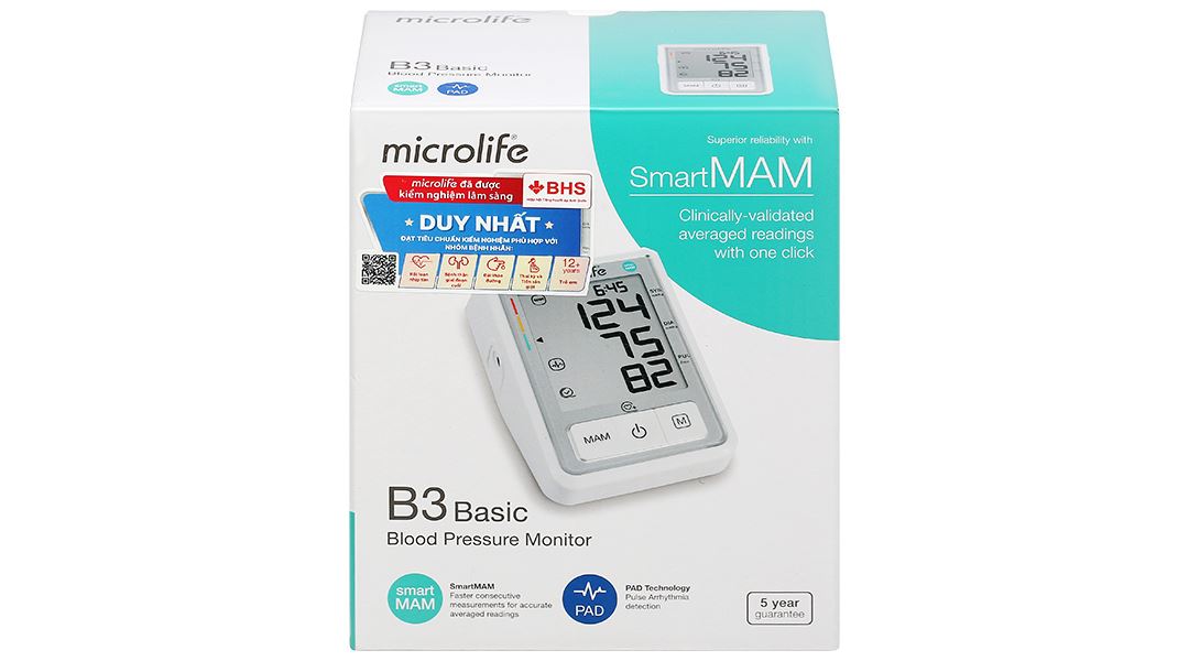 Máy đo huyết áp bắp tay Microlife B3 Basic