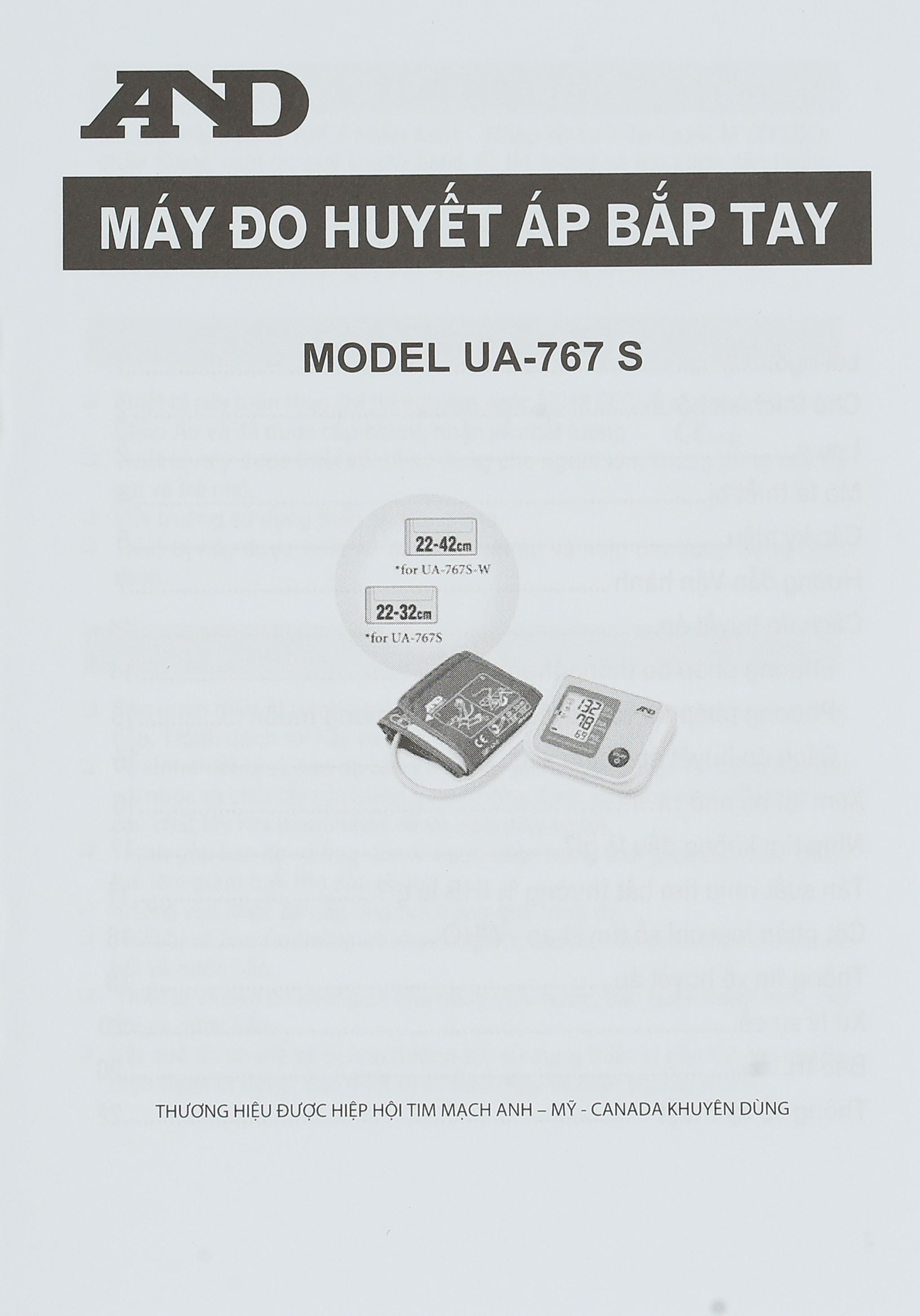Máy đo huyết áp bắp tay AND UA-767S - 25