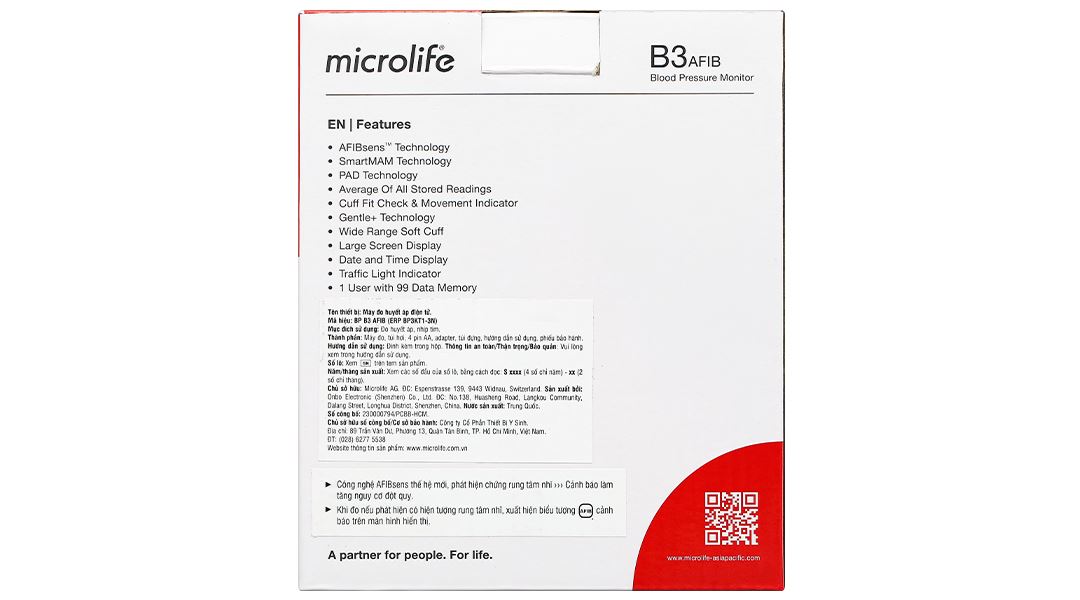 Máy đo huyết áp bắp tay Microlife B3 AFIB - 8