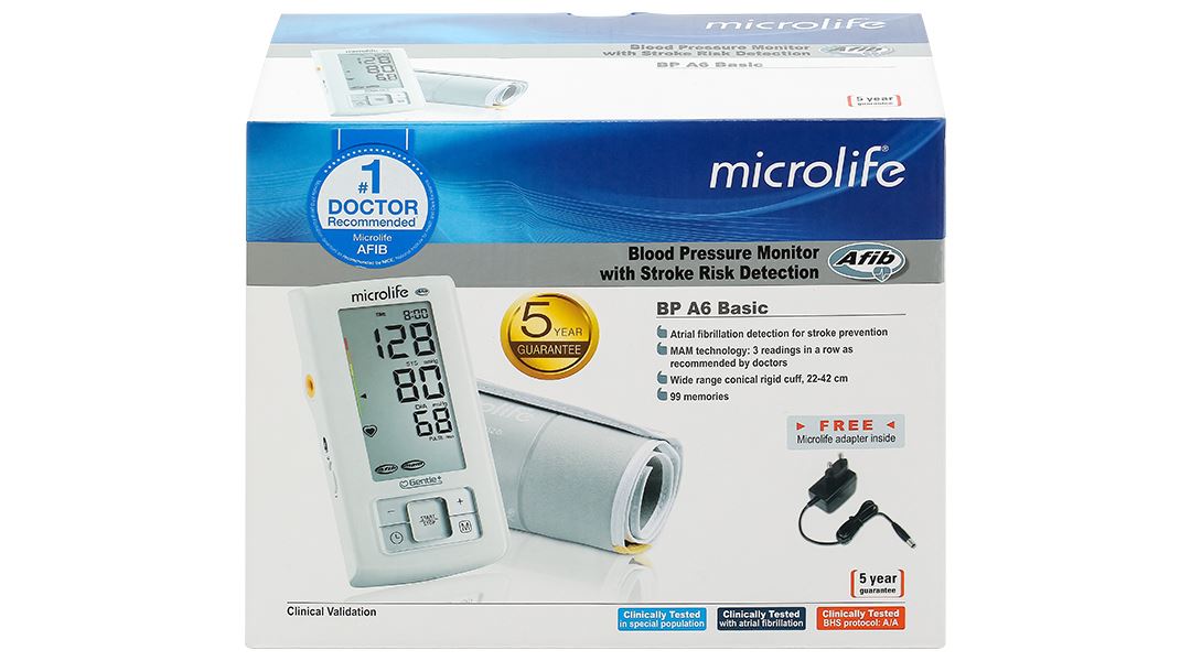 Máy đo huyết áp bắp tay Microlife A6 Basic