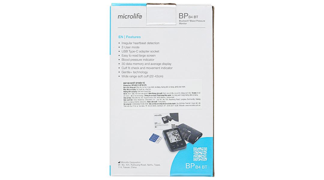 Máy đo huyết áp bắp tay MICROLIFE B4 BT