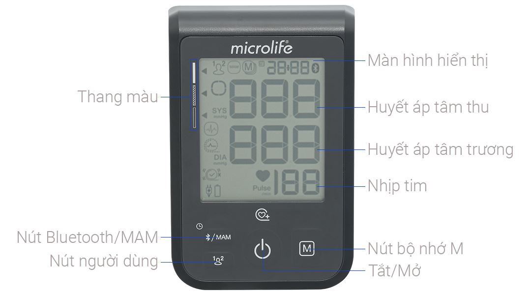 Máy đo huyết áp bắp tay MICROLIFE B4 BT