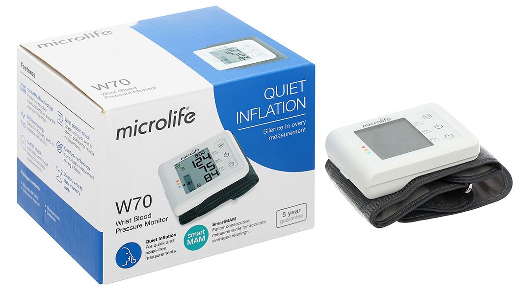 Máy đo huyết áp cổ tay Microlife W70