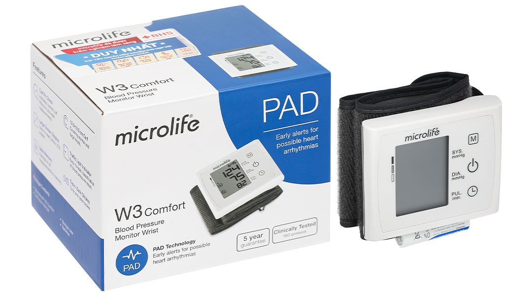 Máy đo huyết áp cổ tay Microlife W3 Comfort