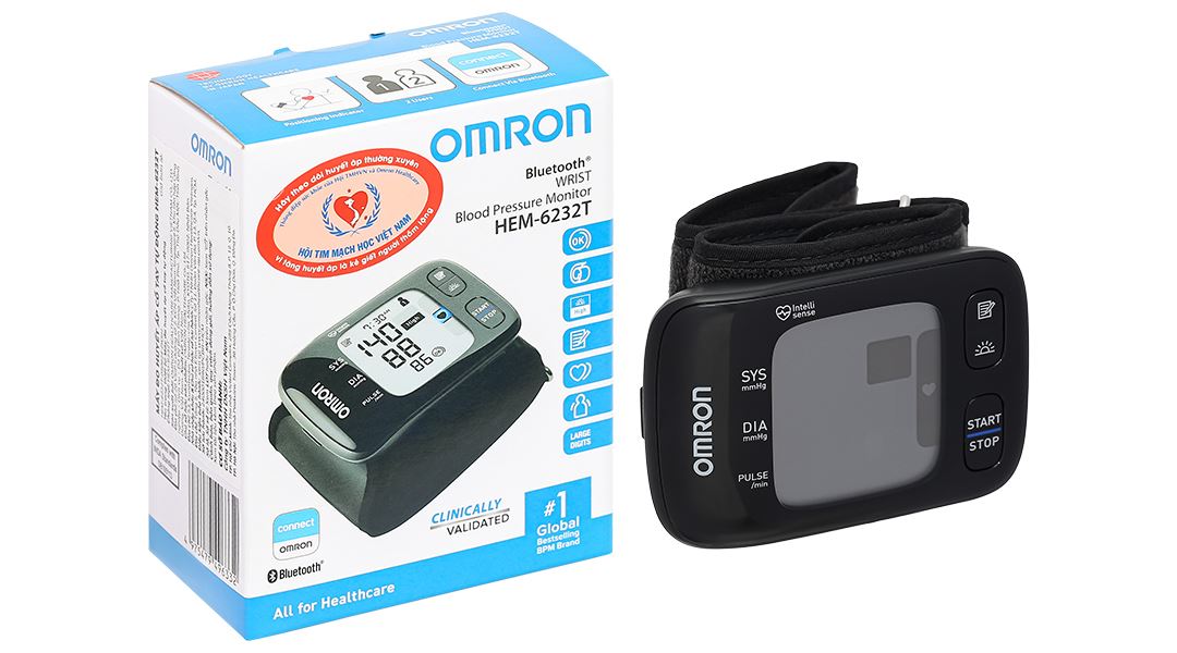 Máy đo huyết áp cổ tay Omron HEM-6232T