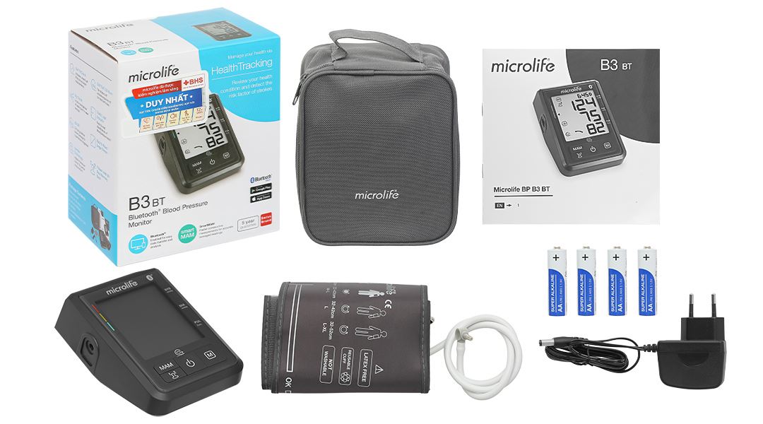Máy đo huyết áp bắp tay Microlife B3 BT