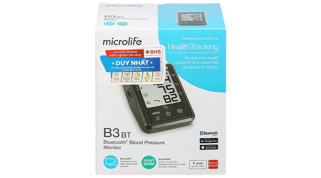 Máy đo huyết áp bắp tay Microlife B3 BT