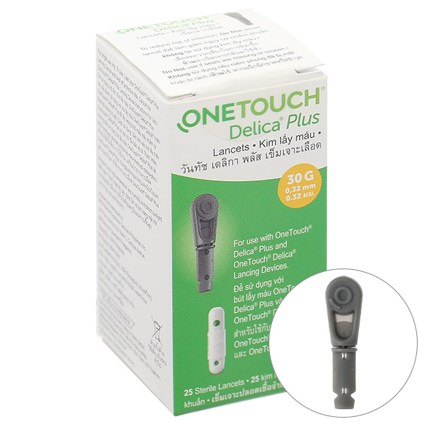 Kim lấy máu One Touch Delica Plus 30G hộp 25 que
