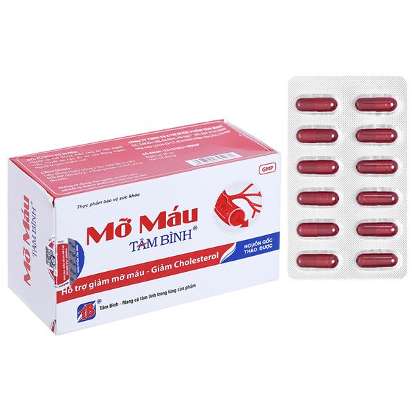 Mỡ Máu Tâm Bình hộp 60 viên
