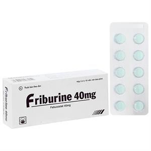 Friburine 40mg trị tăng acid uric huyết trong bệnh gout mạn tính
