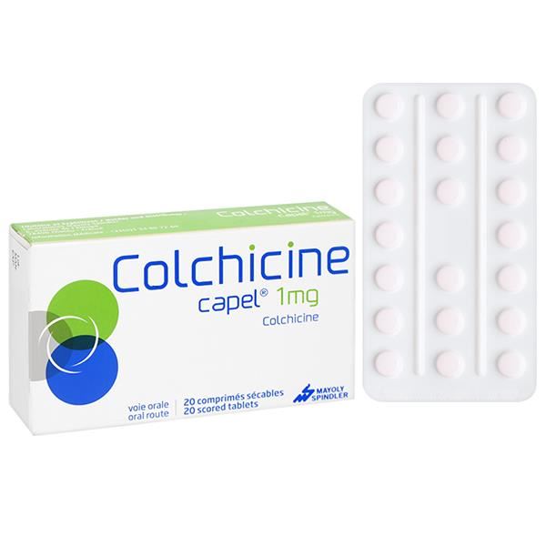 Colchicine Capel Mayoly Spindler 1mg phòng và trị cơn gout cấp
