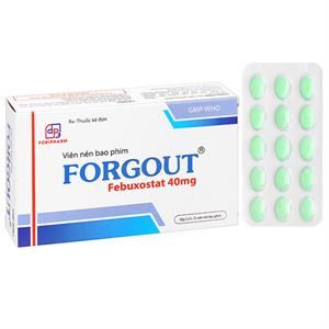 Forgout trị tăng Acid Uric mạn tính, viêm khớp do gút